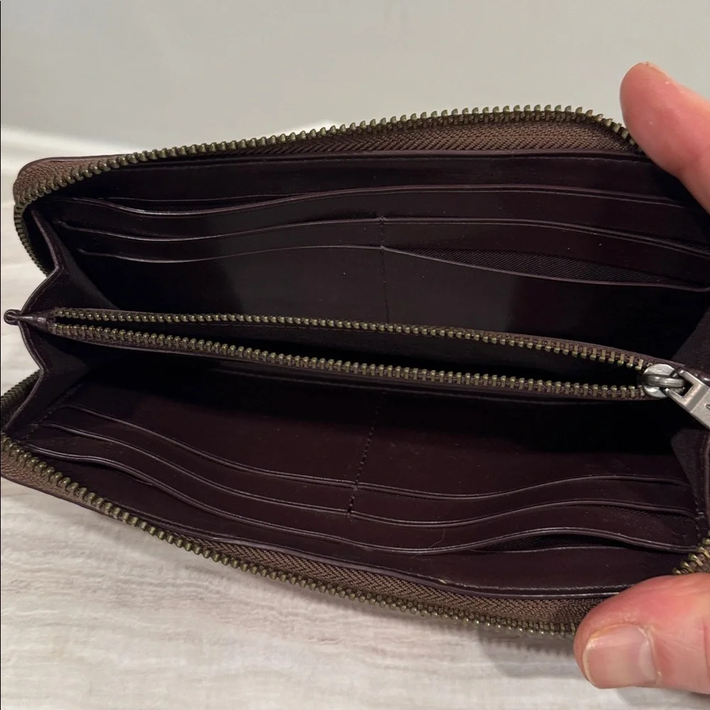 Coach Bag Dalton 31 Red Leather Signature Logo Shoulder Bag Wallet Set - Picture 11 of 17